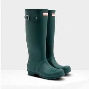 Green Jasper Hunter Rain Boots Tall Orginal